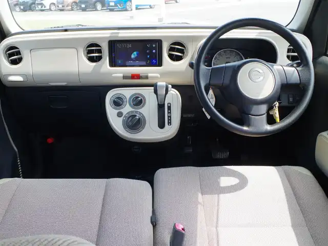 ダイハツ ミラ ココア L 千葉県 2012(平24)年 5.4万km コットンアイボリー 155/65R14/社外ディスプレイオーディオ【FH-8500DVS】/【DVD/CD再生機能　Bluetooth接続】/バックカメラ/ETC/ドアバイザー/キーレス