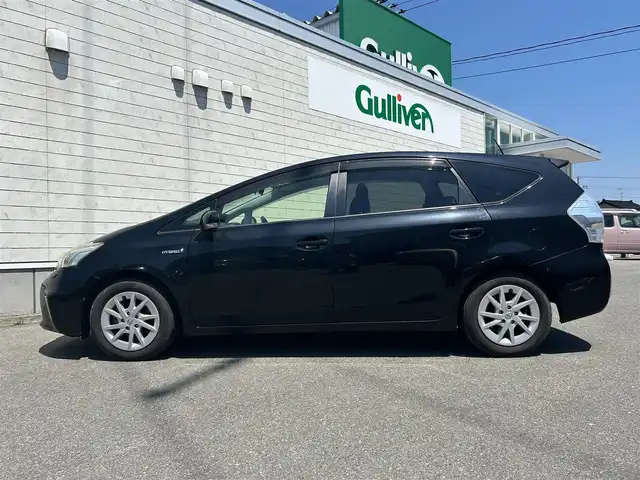 トヨタ プリウス α G 山形県 2012(平24)年 6.4万km ブラック 純正ナビ/FM/AM/BT/USB/HDD/DVD/クルーズコントロール/ドライブレコーダー前後/サンルーフ/バックカメラ/フォグランプ/ETC/ハロゲンライト/AUTOライト/ダブルエアバック