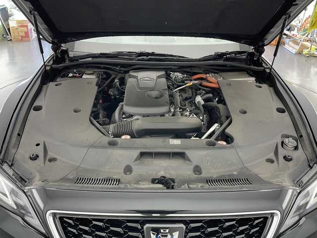 トヨタ クラウン ハイブリッド S Cパッケージ Four 長野県 2018(平30)年 3.8万km プレシャスブラックパール 純正ナビ（フルセグ/DVD/CD/BT/Miracast）/パノラミックビューモニター/ビルトインETC/トヨタセーフティーセンス/プリクラッシュセーフティー/BSM/クリアランスソナー/レーダークルーズコントロール/RCTA/RCD/パーキングサポート/HUD/RSA/AC100Vコンセント/前席シートヒーター＆クーラー/ステリングヒーター/社外17インチAW/スペアーキー/取扱説明書