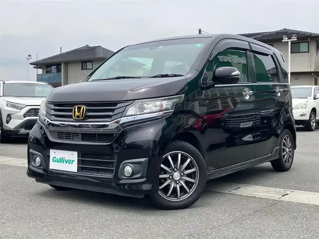 ホンダ Ｎ ＷＧＮ カスタム G Aパッケージ 静岡県 2014(平26)年 4.4万km プレミアムゴールドパープルパール 外部検査実施済み/ワンオーナー/純正メモリナビ/(DVD/フルセグTV/Bluetooth/MSV)/バックカメラ/シティブレーキアクティブシステム/クルーズコントロール/ハーフレザーシート/HIDヘッドライト/スマートキー/ETC/前方ドライブレコーダー/横滑り防止機能/純正14インチアルミホイール/カーテンエアバック/保証書/取扱説明書/スペアキー