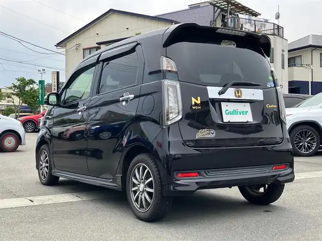 ホンダ Ｎ ＷＧＮ カスタム G Aパッケージ 静岡県 2014(平26)年 4.4万km プレミアムゴールドパープルパール 外部検査実施済み/ワンオーナー/純正メモリナビ/(DVD/フルセグTV/Bluetooth/MSV)/バックカメラ/シティブレーキアクティブシステム/クルーズコントロール/ハーフレザーシート/HIDヘッドライト/スマートキー/ETC/前方ドライブレコーダー/横滑り防止機能/純正14インチアルミホイール/カーテンエアバック/保証書/取扱説明書/スペアキー