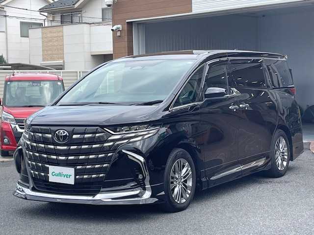 トヨタ アルファード Z 埼玉県 2024(令6)年 2.2万km ブラック ワンオーナー/純正ナビ/純正フリップダウンモニター/両側パワースライドドア/モデリスタエアロ