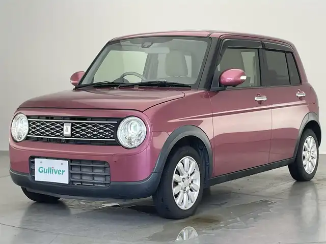 スズキ ラパン X 愛知県 2015(平27)年 4万km カシスピンクパールメタリック 純正ナビ/全方位カメラ/Bluetooth接続/フルセグTV/USB/AUX/シートヒーター/LEDヘッドライト/衝突被害軽減装置/横滑り防止装置/アイドリングストップ/ステアリングリモコン/禁煙車