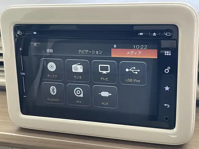 スズキ ラパン X 愛知県 2015(平27)年 4万km カシスピンクパールメタリック 純正ナビ/全方位カメラ/Bluetooth接続/フルセグTV/USB/AUX/シートヒーター/LEDヘッドライト/衝突被害軽減装置/横滑り防止装置/アイドリングストップ/ステアリングリモコン/禁煙車
