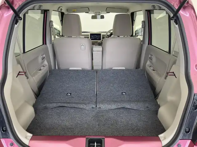 スズキ ラパン X 愛知県 2015(平27)年 4万km カシスピンクパールメタリック 純正ナビ/全方位カメラ/Bluetooth接続/フルセグTV/USB/AUX/シートヒーター/LEDヘッドライト/衝突被害軽減装置/横滑り防止装置/アイドリングストップ/ステアリングリモコン/禁煙車