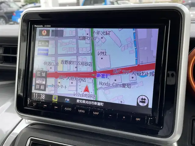 スズキ スペーシア ギア HYBRID XZターボ 大分県 2021(令3)年 2.3万km アクティブイエロー/ガンメタリック2トーン ワンオーナー/純正ディーラーナビ（AM/FM/CD/DVD/BT/フルセグTV）/デュアルカメラブレーキサポート/パーキングセンサー/追従機能付きクルーズコントロール/シートヒーター（D/N席）/ルーフレール/両側パワスラ/前後ドラレコ/バックカメラ/パドルシフト/ヘッドアップディスプレイ/ビルトインETC/純正フロアマット/電動格納ドアミラー/スマートキー/スペアキー×1/取説/保証書