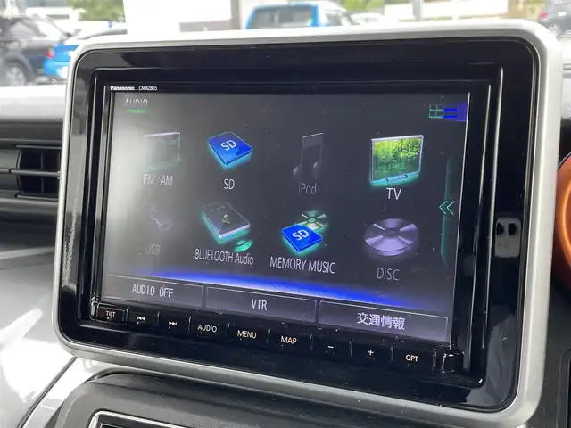 スズキ スペーシア ギア HYBRID XZターボ 大分県 2021(令3)年 2.3万km アクティブイエロー/ガンメタリック2トーン ワンオーナー/純正ディーラーナビ（AM/FM/CD/DVD/BT/フルセグTV）/デュアルカメラブレーキサポート/パーキングセンサー/追従機能付きクルーズコントロール/シートヒーター（D/N席）/ルーフレール/両側パワスラ/前後ドラレコ/バックカメラ/パドルシフト/ヘッドアップディスプレイ/ビルトインETC/純正フロアマット/電動格納ドアミラー/スマートキー/スペアキー×1/取説/保証書