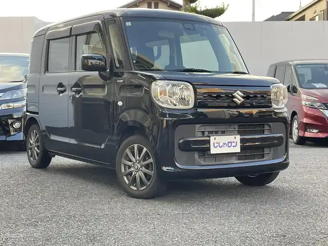 スズキ スペーシア HYBRID G 埼玉県 2019(平31)年 11.4万km ブルーイッシュブラックパール3 (株)IDOMが運営する【じしゃロン鳩ヶ谷店】の自社ローン専用車両になりますこちらは現金またはオートローンご利用時の価格です。自社ローンご希望の方は別途その旨お申付け下さい/登録時113969km/社外SDナビ(品番:CN-RE05WD)/・AM/FM・CD/DVD・BT・MSV(SD)/フルセグTV/バックカメラ/デュアルセンサーブレーキサポート/衝突被害軽減ブレーキ/車線逸脱警報機能/横滑り防止機能/リアクリアランスソナー/ビルトインETC/プッシュスタート/スマートキー/スペア1本/ステアリングスイッチ/パワーモードスイッチ/両側スライドドア/社外14インチAW(メーカー:MANARAY SPORT)/ドアバイザー/ベンチシート/ISOFIX/ヘッドライトレベライザー/電動格納機能付きサイドミラー