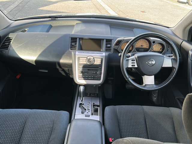 日産 ムラーノ 250XL 富山県 2007(平19)年 11.3万km トワイライトグレー スマートキー×２/メーカーオプションナビ/CD/MD/BOSEサウンドシステム/ETC/バック/左ブラインドカメラ/デュアルAAC/パワーシート/HIDヘッドライト/フォグ/トノカバー/純正フロアマット/皮巻きステアリング/ステアリングスイッチ/SNOW/POWERモード/純正18インチAW/保証書・取説・ナビ取説/スペアキー