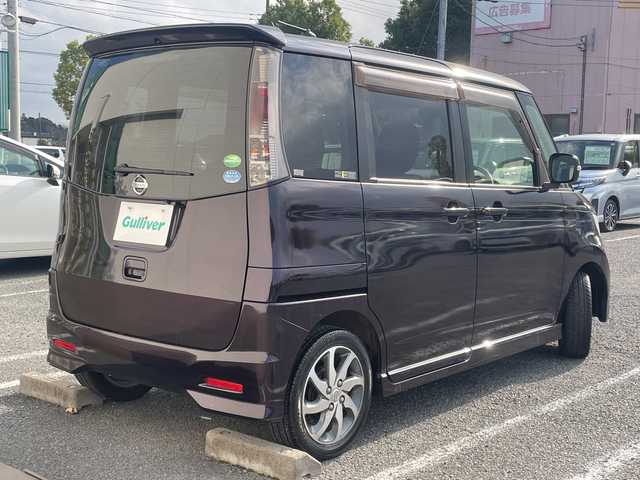 日産 ルークス ハイウェイスター 千葉県 2012(平24)年 8万km ミステリアスバイオレットパール ナビMM312D-A　バックカメラ　パワースライドドア　フルセグTV　スマートキー　プッシュスタート　フロアマット　オートライト　フォグライト　キセノンライト　１４インチAW　ドアバイザー　エアロ