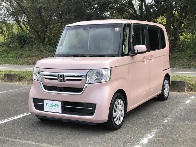 ホンダ Ｎ ＢＯＸ L 福岡県 2021(令3)年 3.1万km ピーチブロッサムパール ホンダセンシング/社外メモリナビ【AVN-LS01】/　フルセグTV/CD/Bluetooth/バックカメラ/社外ドライブレコーダー【AN-R082S】/ステアリングスイッチ/アイドリングストップ/ウィンカーミラー/クルーズコントロール/ドアバイザー/社外フロアマット/プッシュスタート/片側パワースライドドア/ETC