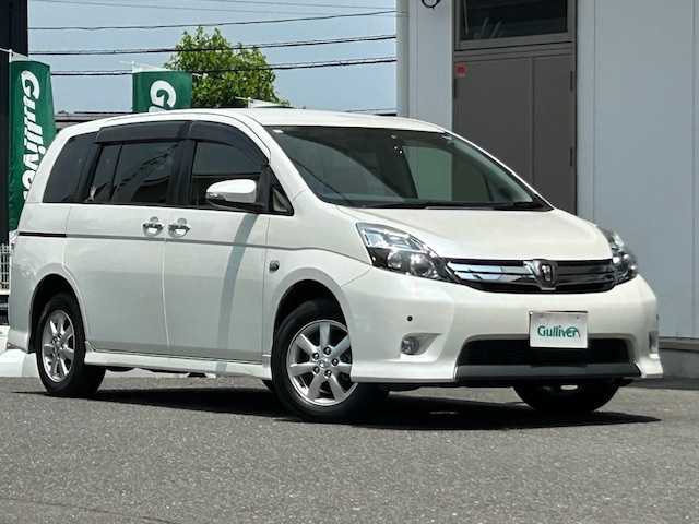 トヨタ アイシス プラタナ Vセレクション ブラン 宮城県 2014(平26)年 5万km ホワイトパールクリスタルシャイン ワンオーナー/純正ナビ（AM/FM/BT/TV/SD）/４WD/両側パワースライドドア/３列シート/コーナーセンサー/横滑り防止装置/LEDライト/オートライト/ETC/ドライブレコーダー（前後）/サマータイヤ純正AW（195/65/R15）/サマータイヤ社外AW積込み（205/55R16）/スタッドレスタイヤ社外AW積込（195/65R15）/保証書