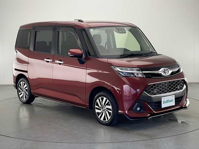 トヨタ タンク カスタムG 宮崎県 2020(令2)年 5.4万km ファイアークォーツレッドM 社外メモリーナビ/ CD DVD MSV BTオーディオ フルセグTV/バックカメラ/衝突軽減ブレーキシステム/両側パワースライドドア /クルーズコントロール/前後コーナーセンサー/オートLEDヘッドライト/LEDフォグライト/ステアリングリモコン/革巻きステアリング/黒レザー調シートカバー/スマートキー