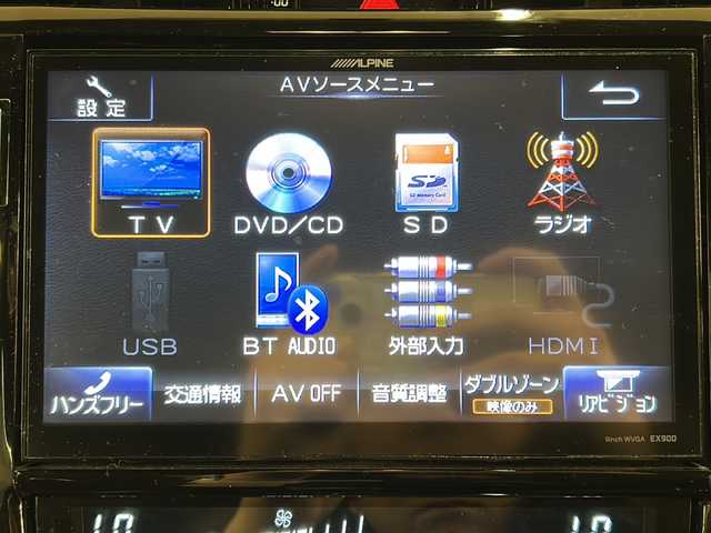 トヨタ ハリアー エレガンス G’s 道央・札幌 2015(平27)年 6.7万km ブラック /4WD//アルパイン９インチナビ：EX900/(AM/FM/TV/BT/CD/DVD)//フルセグテレビ//バックカメラ//ハーフレザーシート//G’s純正19インチアルミホイール//スマートキー//アイドリングストップ//運転席パワーシート//純正フロアマット//横滑り防止装置//カーテンエアバッグ//トヨタ純正ドアバイザー//MTモード付AT//ETC