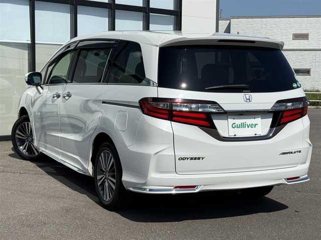 ホンダ オデッセイ アブソルート ホンダセンシング 道南・函館 2018(平30)年 3.8万km プラチナホワイトパール 純正ナビ/フルセグＴＶ/衝突軽減ブレーキ/エンジンスターター/後席モニター/ＥＴＣ/バックカメラ/ドライブレコーダー/両側パワースライドドア/クルーズコントロール/レーンキープアシスト/パドルシフト