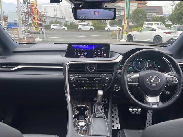 レクサス ＲＸ 450h Fスポーツ 福島県 2016(平28)年 7.2万km ホワイトノーヴァガラスフレーク レクサスセーフティセンス/・プリクラッシュセーフティ/・レーダークルーズコントロール/・車線逸脱警報装置/・アダプティブハイビーム/・コーナーセンサー/・BSM/純正ナビ/・フルセグTV/CD/DVD/BT/AUX/USB/FM/AM/・バックカメラ/・アラウンドビューモニター/ビルトインETC2.0/前後ドラレコ/・型番：ZDR048/レザーシート/・D+N席パワーシート/・シートヒーター/・エアシート/・メモリーシート/革張りステアリング/・ステアリングスイッチ/・パドルシフト/・ステアリングヒーター/サンルーフ/電動リアゲート/ヘッドアップディスプレイ/電子パーキング/・オートブレーキホールド/電動格納ミラー/・ウィンカーミラー/・オートミラー/プッシュスタート/・スマートキー/・スペアキー1本/LEDヘッドライト/・フォグランプ/・オートライト/純正フロアマット/ルーフレール