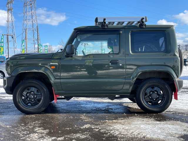 スズキ ジムニー XG 道央・札幌 2019(平31)年 15.3万km ジャングルグリーン ４WD/純正SDナビ/AM/FM/BT/SD/CD/DVD/フルセグ/衝突被害軽減ブレーキ/横滑り防止装置/ダウンヒルアシストコントロール/センターデフロック/レーンキープアシスト/バックカメラ/革巻きステアリング/リモコンキー/ハロゲンヘッドライト/オートライト/ヘッドライトレベライザー/純正フロアマット/ドアバイザー/ルーフレール/社外AW付夏タイヤ積込/185/85/R16/2023年/山6mm