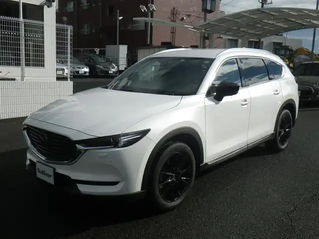 マツダ ＣＸ－８ XD ブラックトーンエディション 神奈川県 2022(令4)年 3.7万km スノーフレイクホワイトパールマイカ 4WD/メーカーOPルーフレール/メーカーOPサイドシルプロテクター/純正SDナビ　フルセグTV/（Bluetooth/USBx2/スマートフォン連携）/360°ビューモニター/クリアランスソナー/パワーバックドア/レーダークルーズ/ハーフレザーシート/前席/2列目シートヒーター/前席パワーシート（運転席メモリー付）/純正前後ドライブレコーダー/ステアリングヒーター/アドバンスドスマートシティブレーキ/ブラインドスポット/スマートブレーキサポート/レーンキープアシスト/アダプティブLEDヘッドランプ/アクティブドライビングディスプレイ/交通標識認識システム/ドライバーアテンションアラート/車線逸脱警報システム/ワイヤレス充電器/2列目3列目USB充電端子/アドバンストキーx2/リアドアサンシェード/ETC/取説書/保証書/点検記録（全てマツダディーラーで実施）/  R4/12　R5/9  R6/2/ R6/8  R7/2