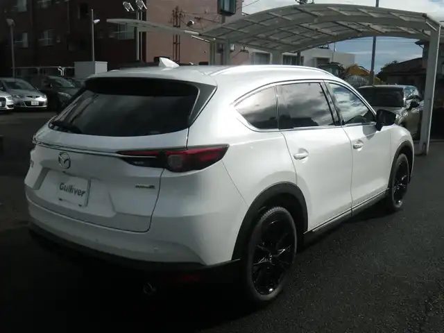 マツダ ＣＸ－８ XD ブラックトーンエディション 神奈川県 2022(令4)年 3.7万km スノーフレイクホワイトパールマイカ 4WD/メーカーOPルーフレール/メーカーOPサイドシルプロテクター/純正SDナビ　フルセグTV/（Bluetooth/USBx2/スマートフォン連携）/360°ビューモニター/クリアランスソナー/パワーバックドア/レーダークルーズ/ハーフレザーシート/前席/2列目シートヒーター/前席パワーシート（運転席メモリー付）/純正前後ドライブレコーダー/ステアリングヒーター/アドバンスドスマートシティブレーキ/ブラインドスポット/スマートブレーキサポート/レーンキープアシスト/アダプティブLEDヘッドランプ/アクティブドライビングディスプレイ/交通標識認識システム/ドライバーアテンションアラート/車線逸脱警報システム/ワイヤレス充電器/2列目3列目USB充電端子/アドバンストキーx2/リアドアサンシェード/ETC/取説書/保証書/点検記録（全てマツダディーラーで実施）/  R4/12　R5/9  R6/2/ R6/8  R7/2