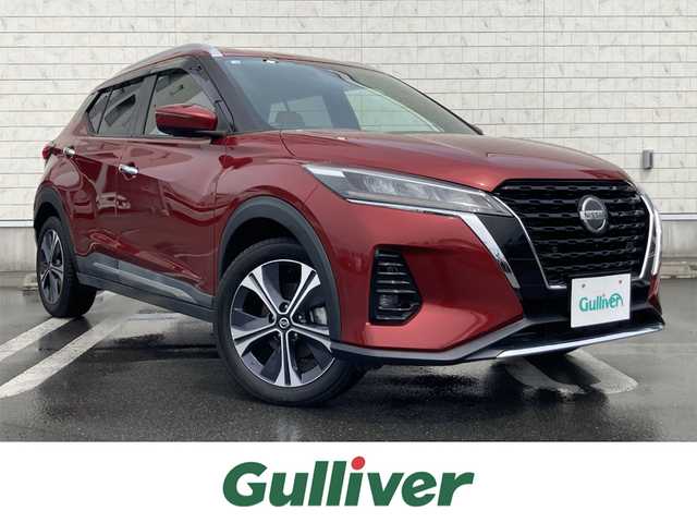 日産 キックス X ツートーンインテリアED 静岡県 2020(令2)年 4.4万km ラディアントレッド インテリジェントエマージェンシーブレーキ/日産オリジナル９型ナビ（MM320D-L）/　AM FM CD DVD　Bluetooth SD　MUSICSTOCKER/フルセグTV/ナビ連動ドライブレコーダー（DH5-D）/アラウンドビューモニター/側方支援/前席シートヒーター/電動パーキングブレーキ/オートブレーキホールド/ステアリングヒーター/デジタルインナーミラー/LEDヘッドライト/充電用USBポート×2/インテリキー×2本/ETC/プロパイロット