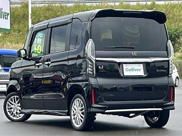 ホンダ Ｎ ＢＯＸ カスタム L ターボ 青森県 2021(令3)年 2.2万km クリスタルブラックパール ・4WD/・純正SDナビ/・フルセグTV/・バックカメラ/・CD/DVD/USB/SD/Bluetooth/・衝突被害軽減ブレーキ/・レーンキープアシスト/・クルーズコントロール（追従有）/・コーナーセンサー/・オートライト/・LEDヘットライト/・パドルシフト/・ハーフレザーシート/・シートヒーター/・ドライブレコーダー（前後）/・両側パワースライドドア/・プッシュスタート/・スマートキー/・パドルシフト/・純正フロアマット/・社外ドアバイザー/・純正15AW