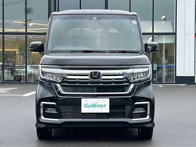 ホンダ Ｎ ＢＯＸ カスタム L ターボ 青森県 2021(令3)年 2.2万km クリスタルブラックパール ・4WD/・純正SDナビ/・フルセグTV/・バックカメラ/・CD/DVD/USB/SD/Bluetooth/・衝突被害軽減ブレーキ/・レーンキープアシスト/・クルーズコントロール（追従有）/・コーナーセンサー/・オートライト/・LEDヘットライト/・パドルシフト/・ハーフレザーシート/・シートヒーター/・ドライブレコーダー（前後）/・両側パワースライドドア/・プッシュスタート/・スマートキー/・パドルシフト/・純正フロアマット/・社外ドアバイザー/・純正15AW