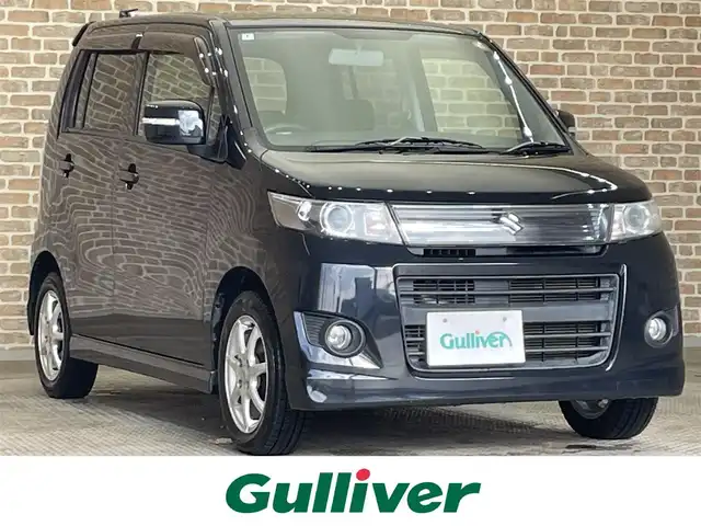 スズキ ワゴンＲ スティングレー リミテッドⅡ 岩手県 2012(平24)年 9.7万km ブルーイッシュブラックパール3 ストラーダナビ/フルセグTV/オートエアコン/運転席シートヒーター/フロアイルミネーション/プッシュスタート/スマートキー(スペアキーあり)/オートライト/HIDヘッドライト/フォグライト/社外14インチアルミホイール/ドアバイザー