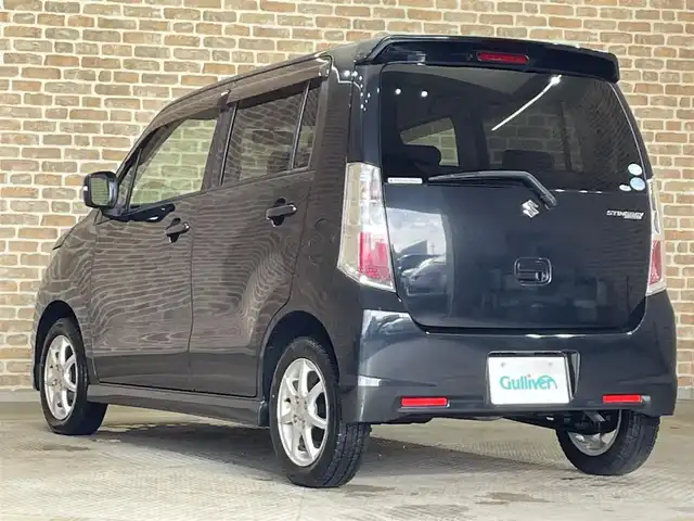 スズキ ワゴンＲ スティングレー リミテッドⅡ 岩手県 2012(平24)年 9.7万km ブルーイッシュブラックパール3 ストラーダナビ/フルセグTV/オートエアコン/運転席シートヒーター/フロアイルミネーション/プッシュスタート/スマートキー(スペアキーあり)/オートライト/HIDヘッドライト/フォグライト/社外14インチアルミホイール/ドアバイザー