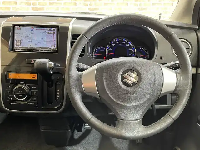 スズキ ワゴンＲ スティングレー リミテッドⅡ 岩手県 2012(平24)年 9.7万km ブルーイッシュブラックパール3 ストラーダナビ/フルセグTV/オートエアコン/運転席シートヒーター/フロアイルミネーション/プッシュスタート/スマートキー(スペアキーあり)/オートライト/HIDヘッドライト/フォグライト/社外14インチアルミホイール/ドアバイザー