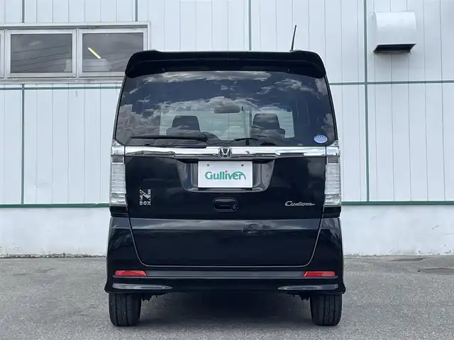 ホンダ Ｎ ＢＯＸ カスタム G ターボパッケージ 山梨県 2012(平24)年 12.3万km クリスタルブラックパール 純正メモリーナビ（VXM-128VS）/CD/DVD/FM/AM/TV/両側パワースライドドア/ETC/クルーズコントロール/パドルシフト/横滑り防止装置/純正15インチアルミホイール/スペアキー/取扱説明書/ステアリングスイッチ/プッシュスタート/スマートキー/オートライト/フォグランプ/ドアバイザー/ウィンカーミラー/ISOFIX