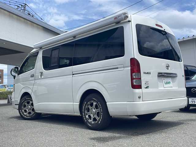 トヨタ ハイエース GL 福岡県 2012(平24)年 6.7万km ホワイト Panasonic製ナビ（CN-MW240D）/（AM/FM/CD/DVD/ワンセグTV）/片側スライドドア/ETC/後付けカーテン/電動格納ミラー/AC100V/ドアバイザー/オートライト/ABS/社外15インチアルミホイール/スペアキー×１/保証書/取扱説明書