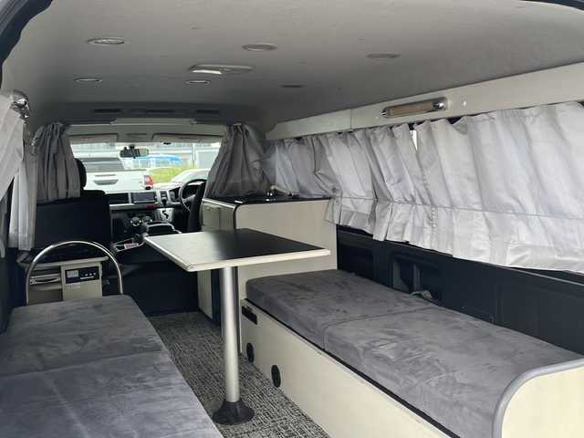 トヨタ ハイエース GL 福岡県 2012(平24)年 6.7万km ホワイト Panasonic製ナビ（CN-MW240D）/（AM/FM/CD/DVD/ワンセグTV）/片側スライドドア/ETC/後付けカーテン/電動格納ミラー/AC100V/ドアバイザー/オートライト/ABS/社外15インチアルミホイール/スペアキー×１/保証書/取扱説明書
