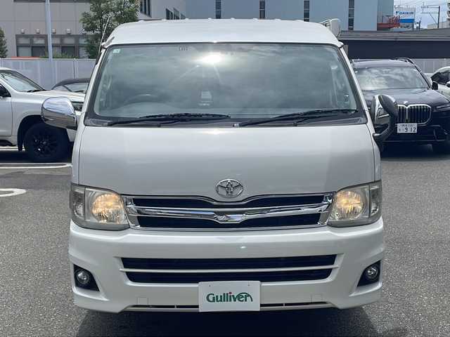 トヨタ ハイエース GL 福岡県 2012(平24)年 6.7万km ホワイト Panasonic製ナビ（CN-MW240D）/（AM/FM/CD/DVD/ワンセグTV）/片側スライドドア/ETC/後付けカーテン/電動格納ミラー/AC100V/ドアバイザー/オートライト/ABS/社外15インチアルミホイール/スペアキー×１/保証書/取扱説明書