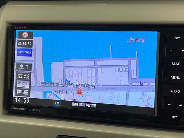 スズキ ハスラー J 宮崎県 2019(平31)年 3.6万km 赤 社外ナビ(CN-RE05WD)/CD/DVD/AM/FM/SD/BT/衝突軽減ブレーキ/スマートキー　スペア1本/アイドリングストップ/車線逸脱警報/ステアリングスイッチ/電動格納ミラー/オートライト/シートヒーター/フォグライト/フロアマット/ドアバイザー