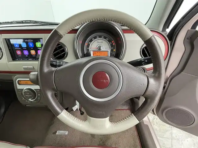 スズキ ラパン ショコラ X 群馬県 2014(平26)年 7.5万km シャンパンピンクPM 社外ディスプレイオーディオ　ＨＩＤライト　オートライト　ラパンショコラ専用シート　社外１４インチアルミホイール　純正フロアマット　ＥＴＣ　スマートキー　オートエアコン　横滑り防止装置　禁煙車