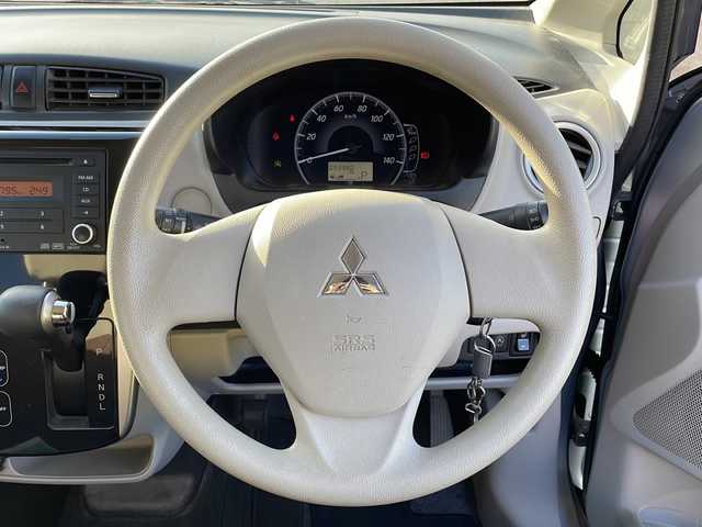 三菱 ｅＫワゴン M 福島県 2017(平29)年 5.4万km クールシルバーメタリック 4WD/純正オーディオ(CD/AUX/ラジオ)/D席シートヒーター/アイドリングストップ/電動格納ミラー/フロアマット/社外14inアルミホイール/ドアバイザー
