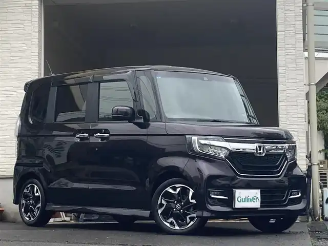 ホンダ Ｎ ＢＯＸ カスタム G L ターボ ホンダセンシング 大分県 2019(令1)年 5.1万km プレミアムベルベットパープル・パール ハーフレザーシート/両側パワースライドドア /純正ナビ/純正ビルトインETC/純正15インチアルミホイール/純正LEDヘッドライト/オートライト/社外ドラレコ/衝突被害軽減ブレーキ/横滑り防止装置/コーナーセンサー/クルーズコントロール/レーンキープアシスト/バックカメラ/スペアキー/5月3日から5月7日までお休みの為、書類発送及び車両搬出は5月8日以降になります。