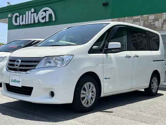 日産 セレナ 20X Sハイブリッド 徳島県 2012(平24)年 5.7万km ブリリアントホワイトパール ＳＤナビ/フルセグテレビ/プッシュスタート/両側パワースライドドア/ＥＴＣ/Bluetooth接続/クルーズコントロール/バックカメラ/後席エアコン/フルセグテレビ/横滑り防止機能