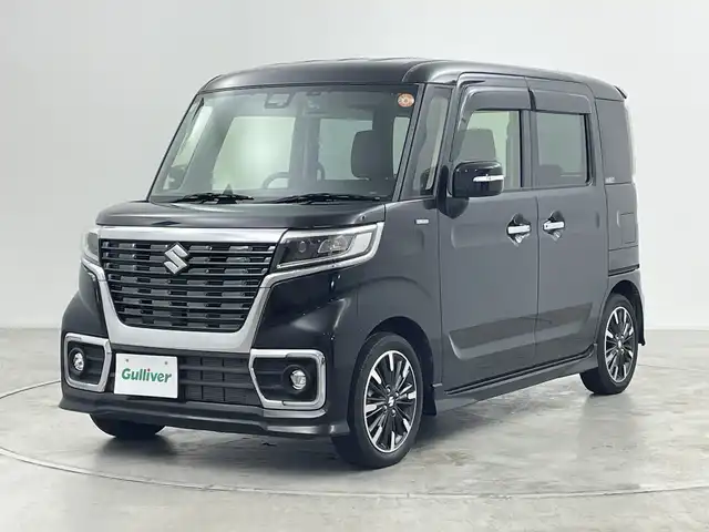 スズキ スペーシア カスタム HYBRID XS ターボ 群馬県 2020(令2)年 0.9万km ブルーイッシュブラックパール3 ８型ナビ　フルセグＴＶ　バックカメラ　クルーズコントロール　両側電動スライドドア　衝突被害軽減ブレーキ　レーンアシスト　運転席シートヒーター　オートハイビーム　ＬＥＤライト フォグ　スマートキー