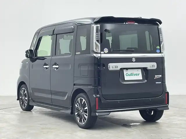 スズキ スペーシア カスタム HYBRID XS ターボ 群馬県 2020(令2)年 0.9万km ブルーイッシュブラックパール3 ８型ナビ　フルセグＴＶ　バックカメラ　クルーズコントロール　両側電動スライドドア　衝突被害軽減ブレーキ　レーンアシスト　運転席シートヒーター　オートハイビーム　ＬＥＤライト フォグ　スマートキー