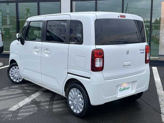 スズキ ワゴンＲ スマイル HYBRID S 道東・釧路十勝 2021(令3)年 3.5万km ピュアホワイトP ・４WD/・社外SDメモリナビ/（CD・ラジオ・BT・ワンセグ）/・バックカメラ/・両側パワースライドドア/・スマートキー/・プッシュスタート/・スズキセーフティサポート/・衝突被害軽減ブレーキ/・踏み間違い防止/・車線逸脱防止機能/・先行車発進お知らせ/・オートハイビーム/・オートライト/・電動格納ミラ/・純正フロアマット/・前席シートヒーター/・アイドリングストップ/・ヘッドライトレベライザー/・社外ETC/・保証書/・取扱説明書