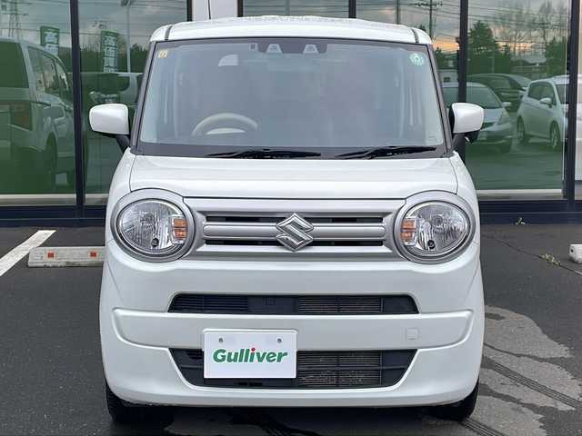 スズキ ワゴンＲ スマイル HYBRID S 道東・釧路十勝 2021(令3)年 3.5万km ピュアホワイトP ・４WD/・社外SDメモリナビ/（CD・ラジオ・BT・ワンセグ）/・バックカメラ/・両側パワースライドドア/・スマートキー/・プッシュスタート/・スズキセーフティサポート/・衝突被害軽減ブレーキ/・踏み間違い防止/・車線逸脱防止機能/・先行車発進お知らせ/・オートハイビーム/・オートライト/・電動格納ミラ/・純正フロアマット/・前席シートヒーター/・アイドリングストップ/・ヘッドライトレベライザー/・社外ETC/・保証書/・取扱説明書