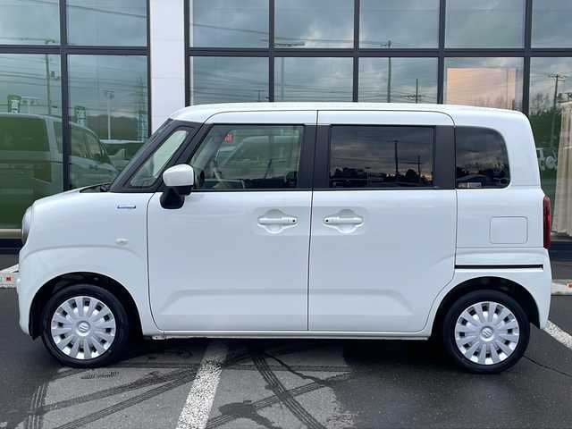 スズキ ワゴンＲ スマイル HYBRID S 道東・釧路十勝 2021(令3)年 3.5万km ピュアホワイトP ・４WD/・社外SDメモリナビ/（CD・ラジオ・BT・ワンセグ）/・バックカメラ/・両側パワースライドドア/・スマートキー/・プッシュスタート/・スズキセーフティサポート/・衝突被害軽減ブレーキ/・踏み間違い防止/・車線逸脱防止機能/・先行車発進お知らせ/・オートハイビーム/・オートライト/・電動格納ミラ/・純正フロアマット/・前席シートヒーター/・アイドリングストップ/・ヘッドライトレベライザー/・社外ETC/・保証書/・取扱説明書