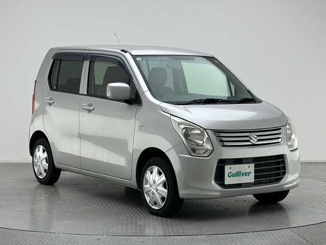 スズキ ワゴンＲ FX 兵庫県 2013(平25)年 3.2万km シルキーシルバーメタリック 社外ナビ＆ワンセグTV/（CD＆DVD＆FM＆AM）/レーダー探知機/ドアバイザー/フロアマット/リモコンキー/スペアキー有り/ABS/横滑り防止装置