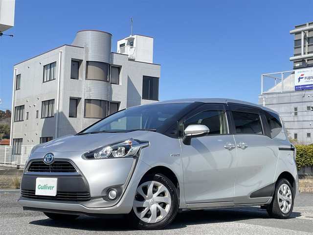 トヨタ シエンタ ハイブリッド G 千葉県 2017(平29)年 4万km シルバーM Toyota safety Sense/〇プリクラッシュセーフティーシステム/〇レーンディパーチャーアラート/〇オートマチックハイビーム/〇先行車発進告知機能/純正SDナビ（NSCD-W66）/〇CD/TV/BTオーディオ/ラジオ/両側パワースライドドア/バックカメラ/スマートキー/プッシュスタート/ETC/取扱説明書/保証書