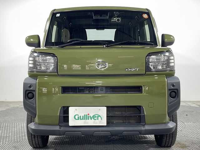 ダイハツ タフト X 広島県 2021(令3)年 4.1万km フォレストカーキメタリック ガラスルーフ/社外ナビ/バックカメラ/衝突軽減ブレーキ/レーンキープアシスト/オートハイビーム/誤発進抑制機能/コーナーセンサー/LEDヘッドランプ/純正15インチAW/ETC/ドライブレコーダー