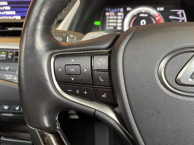 レクサス ＥＳ 300h バージョンL 愛知県 2019(令1)年 4.2万km ソニックチタニウム サンルーフ/TRDエアロ/・フロントアンダー サイド リア/三眼LEDヘッドライ/ 茶革シート/シートヒーター/シートベンチレーション/純正ナビ/フルセグTV/360度カメラ/Bluetooth/ACC/BSM/純正18インチアルミ/ETC