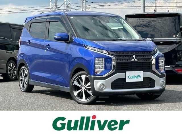 三菱 ｅＫクロス G プラスエディション 千葉県 2021(令3)年 2.8万km サファイアブルーメタリック 純正9インチナビ/フルセグTV/Bluetooth/CD/DVD/バックカメラ/全方位カメラ/ドライブレコーダー/オートライト/LEDヘッドライト/プッシュスタートボタン/前席ヒートシーター/衝突被害軽減ブレーキ/車線逸脱警報/標識認識機能/横滑り防止装置/先行車発進お知らせ/ふらつき警報/ダウンヒルアシストコントロール/スペアキー×１/純正15インチアルミホイール/純正フロアマット