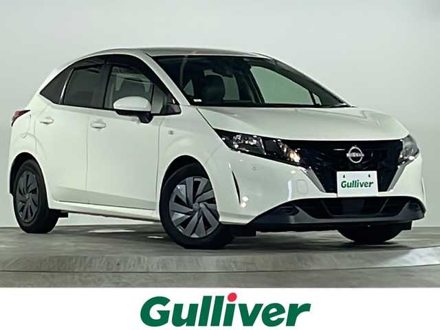 日産 ノート S 広島県 2021(令3)年 2.8万km ホワイト 禁煙車/社外ナビ（CN-B311B）/Bluetooth/ETC/エマージェンシーブレーキ/車線逸脱警報/標識検知/ふらつき警報/クリアランスソナー/電動パーキングブレーキ/オートブレーキホールド/オートライト/オートマチックハイビーム/スマートキー/プッシュスタート/社外フロアマット/ドアバイザー