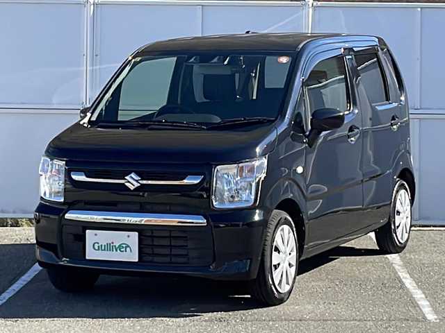 スズキ ワゴンＲ FX 秋田県 2023(令5)年 1.4万km ブルーイッシュブラックパール3 社外オーディオ/衝突軽減ブレーキ/逸脱防止機能/シートヒーター/オートライト/純正フロアマット/社外メモリーナビ